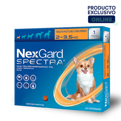 Nexgard Spectra Antiparasitario, Antipulgas, - Tabletas masticables (Todos los tamaños)