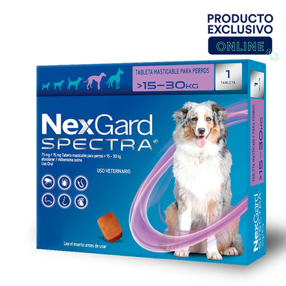 Nexgard Spectra Antiparasitario, Antipulgas, - Tabletas masticables (Todos los tamaños)