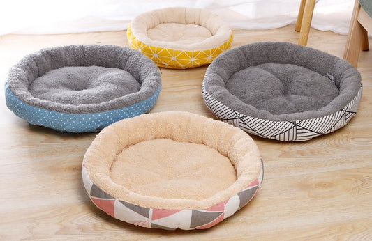 Cama circular suave para mascotas