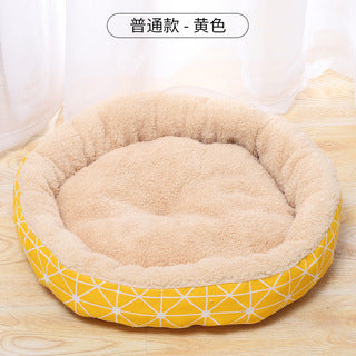 Cama circular suave para mascotas