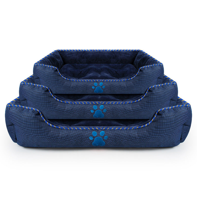 Cama rectangular suave para perros y gatos