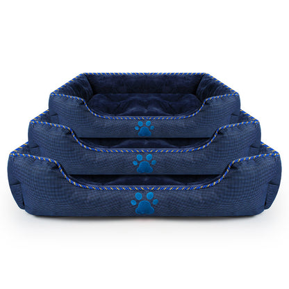 Cama rectangular suave para perros y gatos