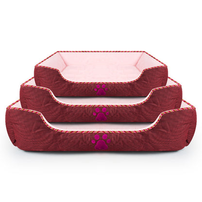 Cama rectangular suave para perros y gatos