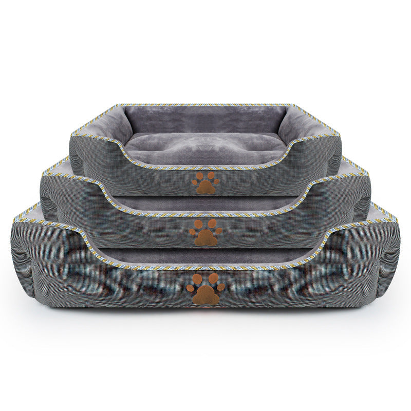 Cama rectangular suave para perros y gatos