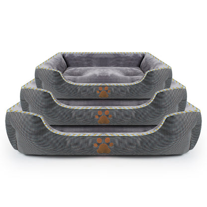 Cama rectangular suave para perros y gatos