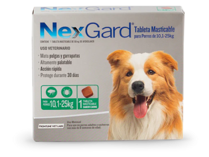 Nexgard Antipulgas Tabletas masticables (Todos los tamaños)